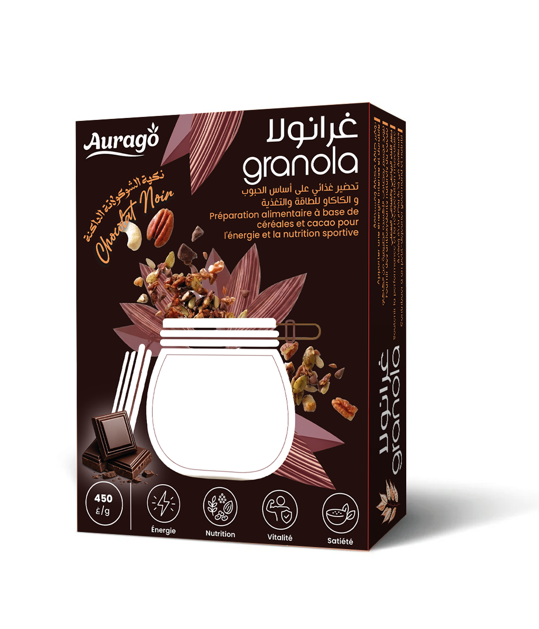 Aurago — Dark Chocolate & Crunchy Granola 450g