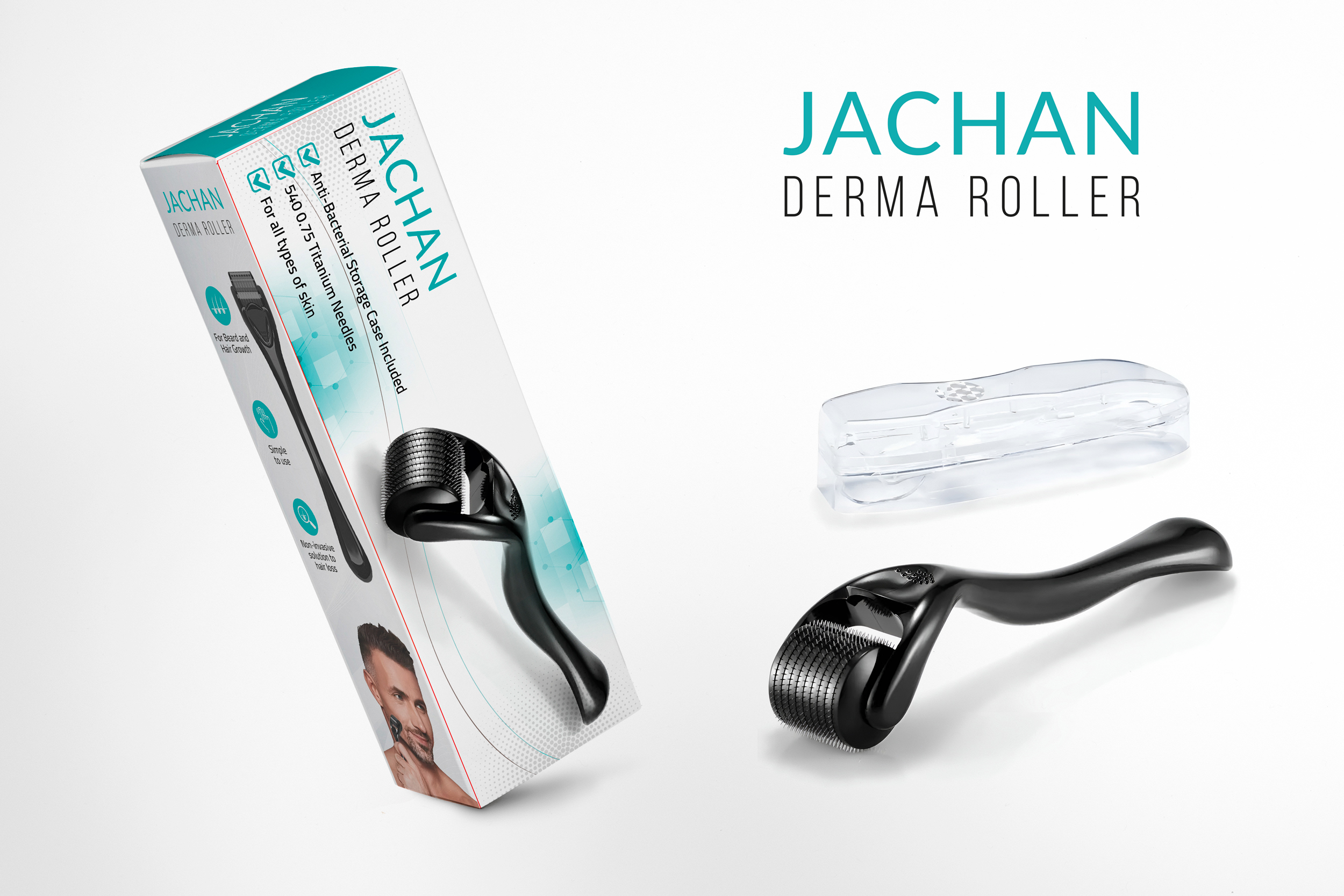 JACHAN — Derma Roller 540 Titanium Microneedles 0.75mm
