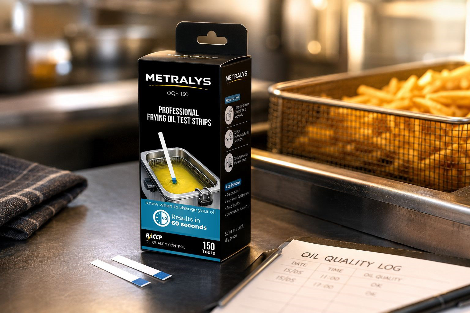 METRALYS OQS-150 — Frying Oil Quality Test Strips