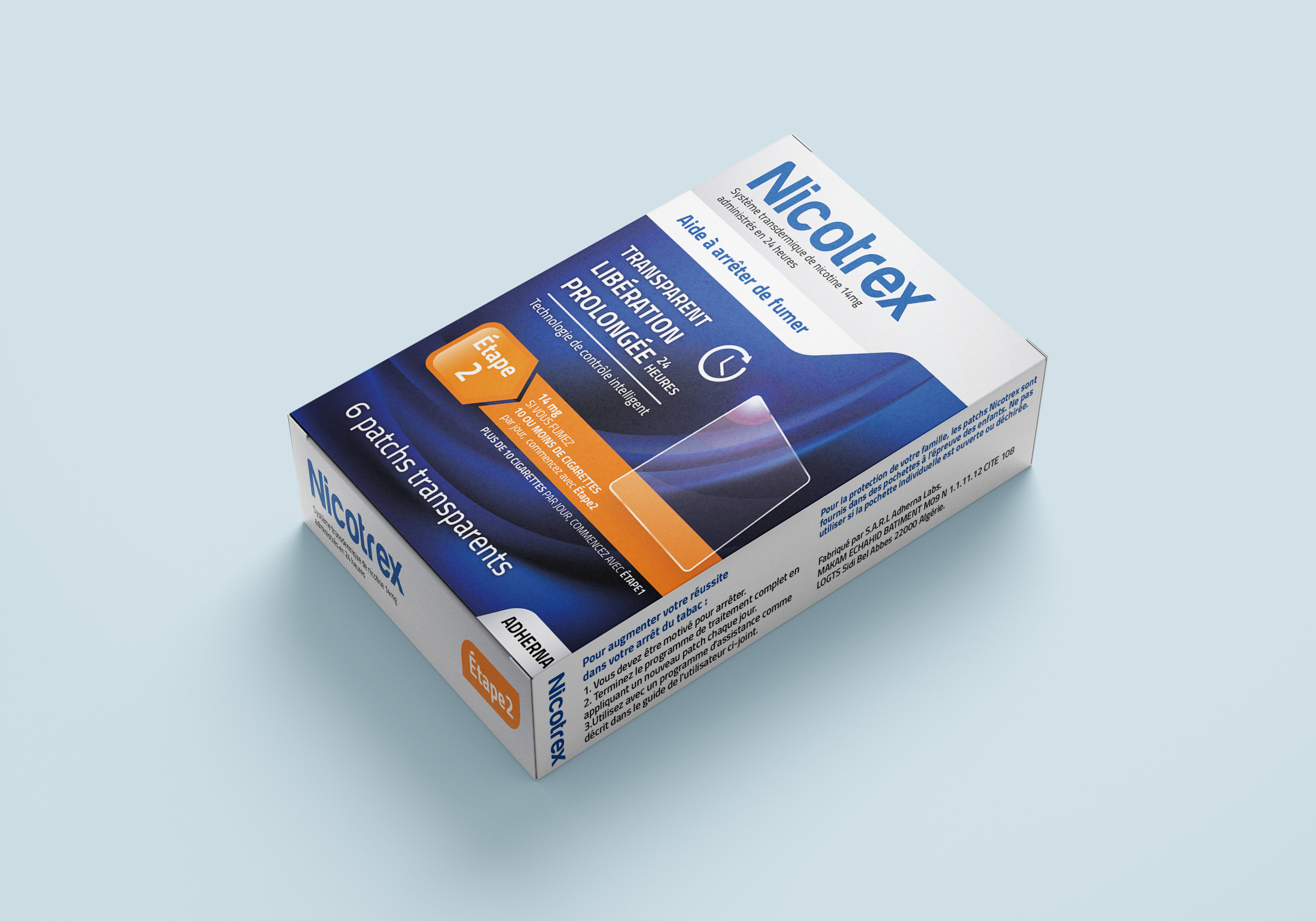 Adherna Labs — Nicotrex Step 2 Nicotine Patches 14mg