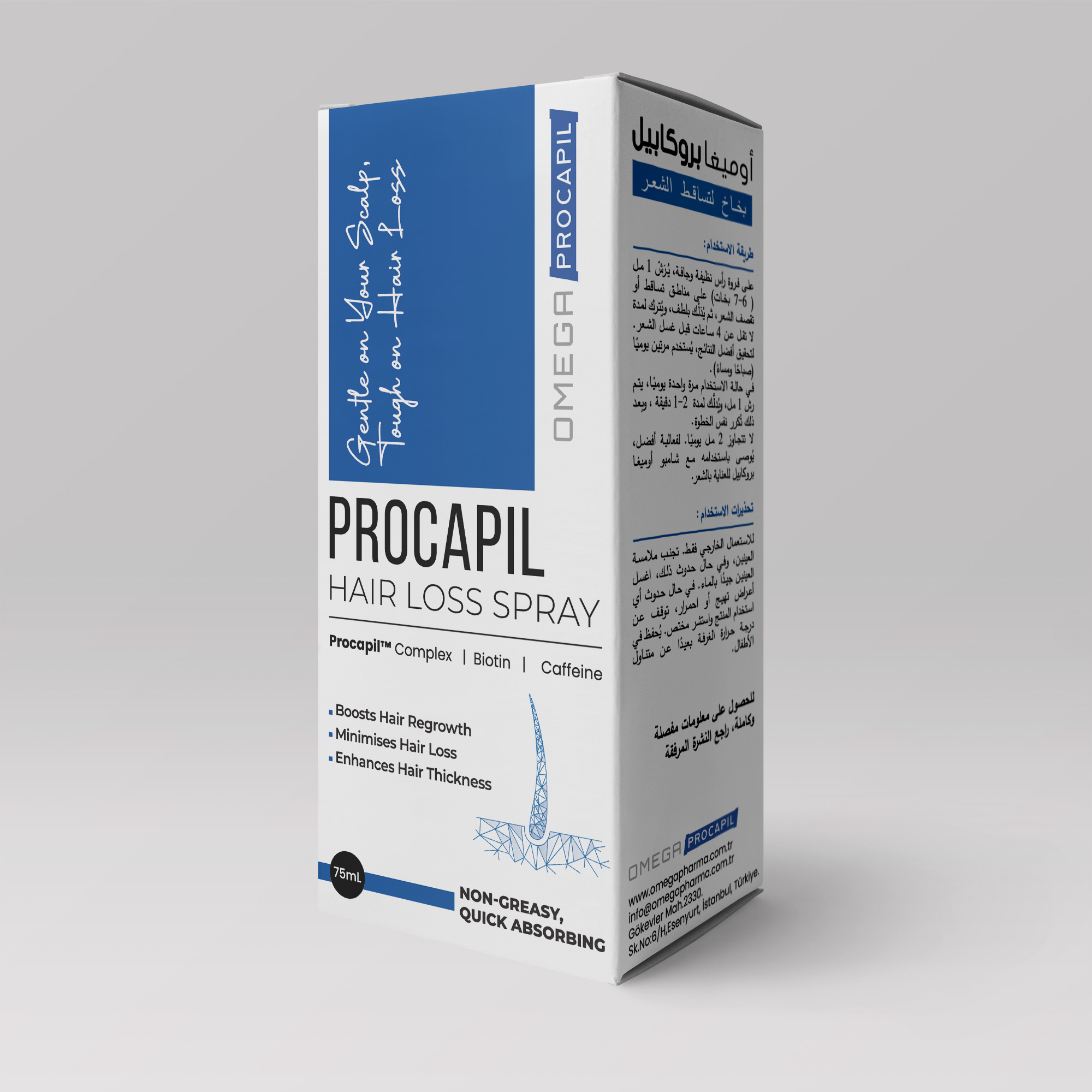 Omega Pharma — Procapil Hair Loss Spray 75ml